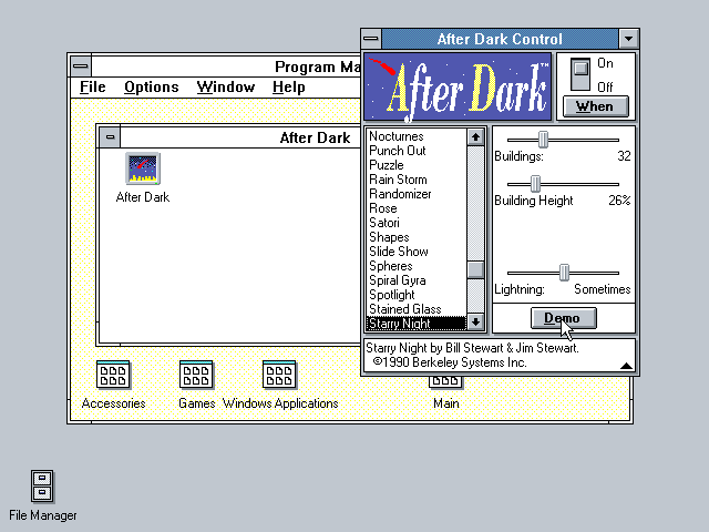 After Dark 1.0 - Application